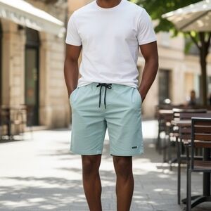 Men's Light Blue Casual Shorts